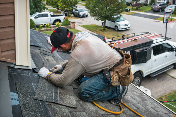 Professional Roof Replacement technician working in North Pitcher, NY